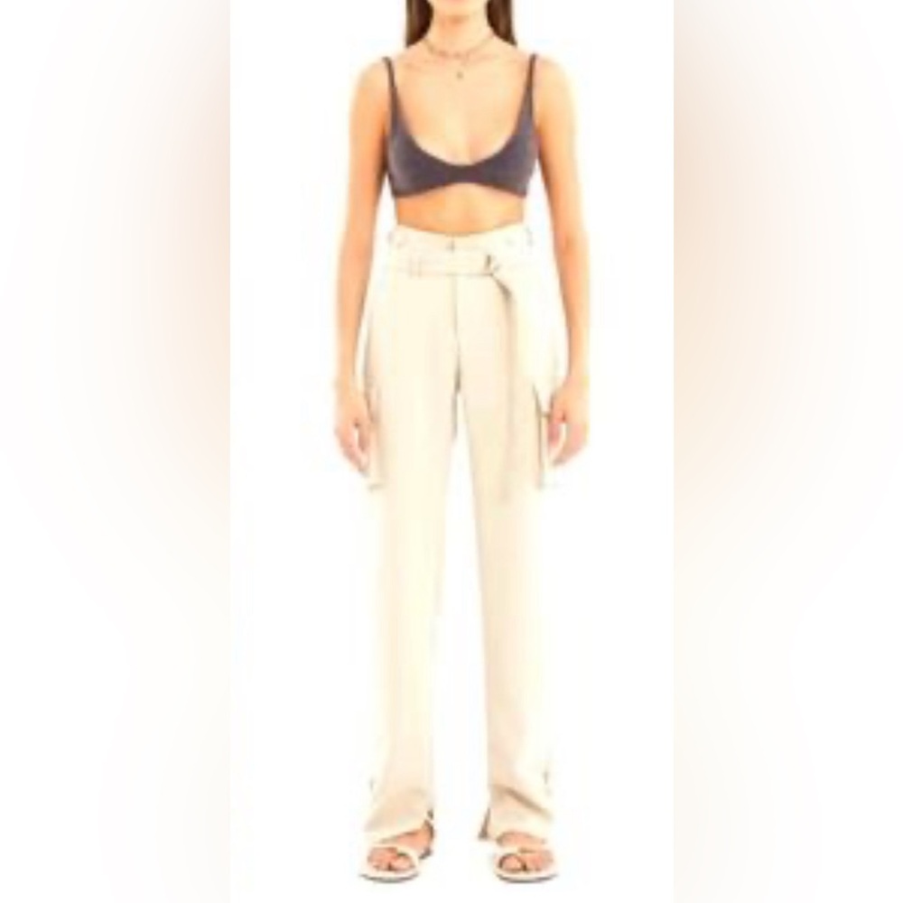Ruve Diva High Waist Cinch Cargo Pants in Bone